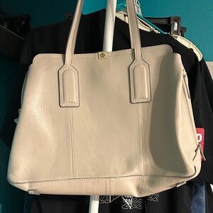 Antonio Melani Elegant Cream Tote Bag